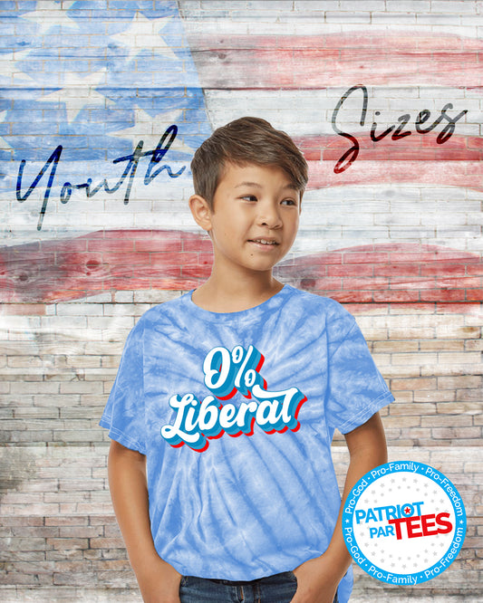 0% Liberal Tie-Dye T-Shirt - Youth